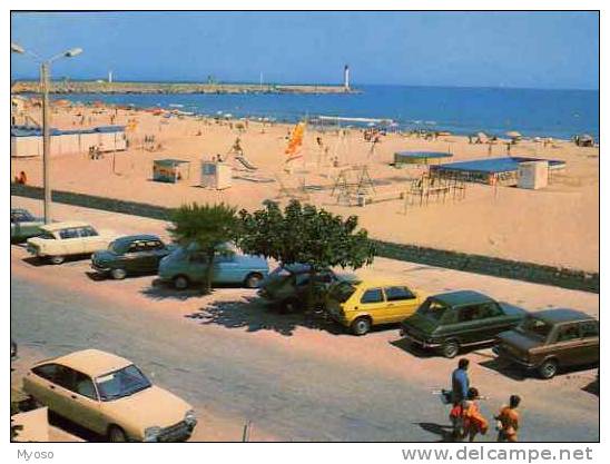 11 PORT La NOUVELLE Le Front De Mer La Plage , Avec Automobiles - Port La Nouvelle