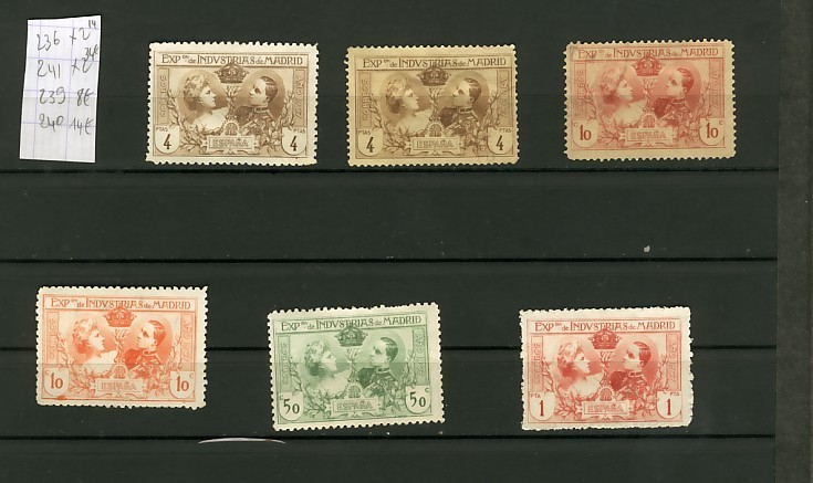 ESPANA ESPAGNE EXPOSITION INDUSTRIELLE DE MADRID           COTE 60 EUROS - Unused Stamps