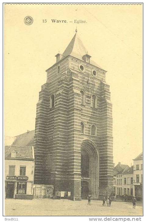 Wavre - Waver : Egilse / Kerk +/- 1930 Animée (Ed. Hermans, Anvers) - Wavre