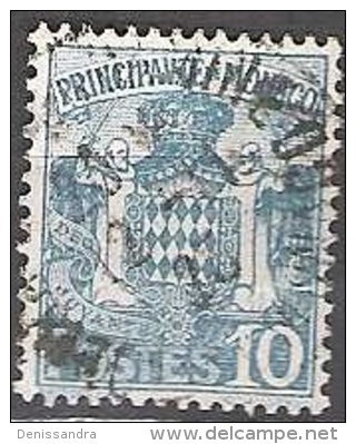 Monaco 1924 Yvert 76 O Cote (2015) 0.25 Euro Armoiries Cachet Rond - Gebraucht