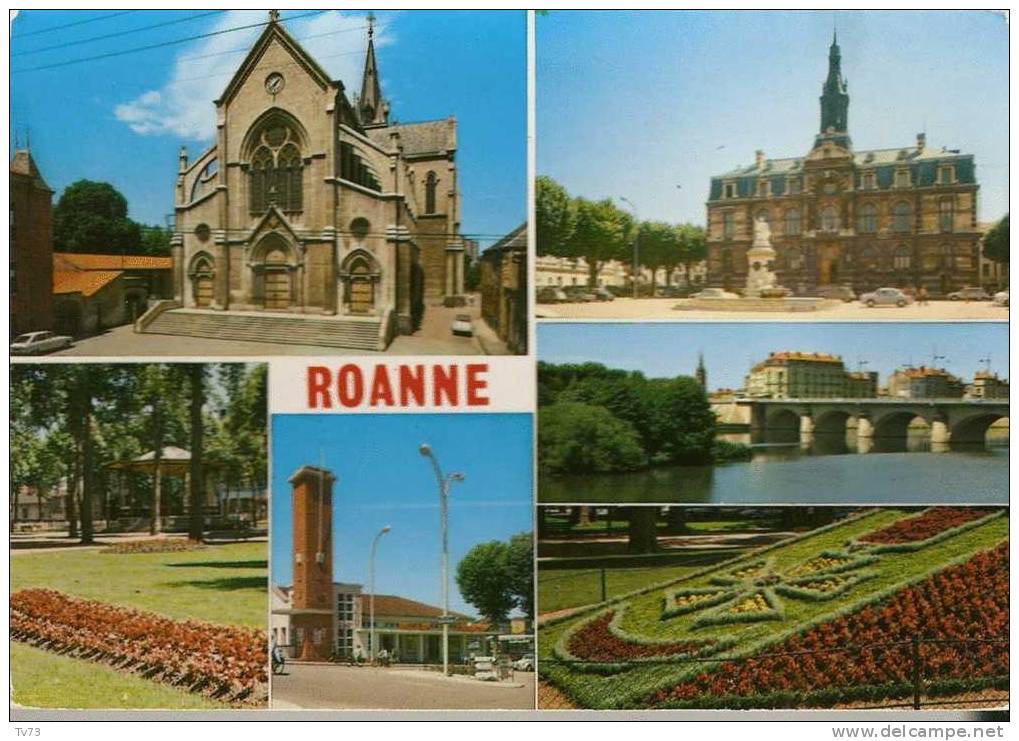 CpE0862 - ROANNE - Carte Multivues - (42 - Loire) - Roanne