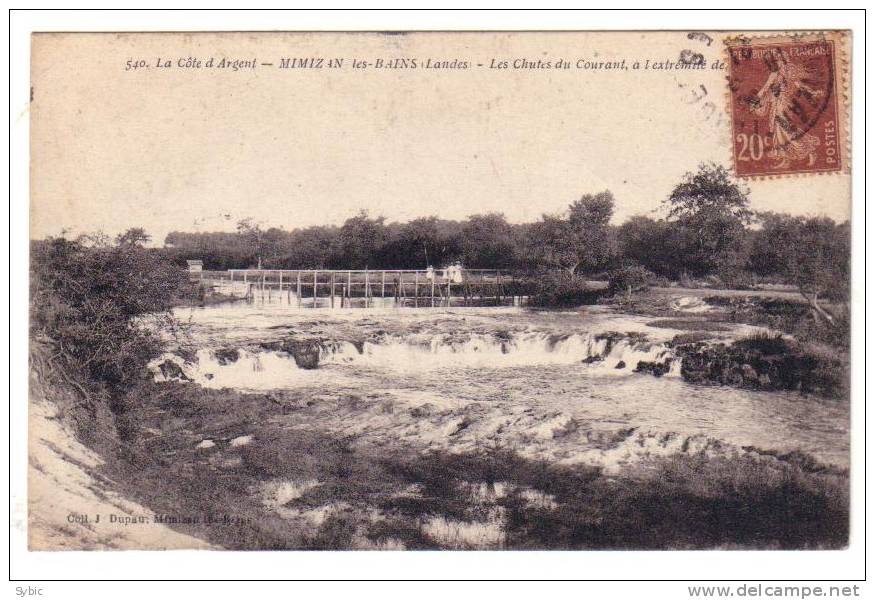 MIMIZAN Les BAINS - Les Chutes Du Courant à L´extrémité De L´etang (1921) - Mimizan