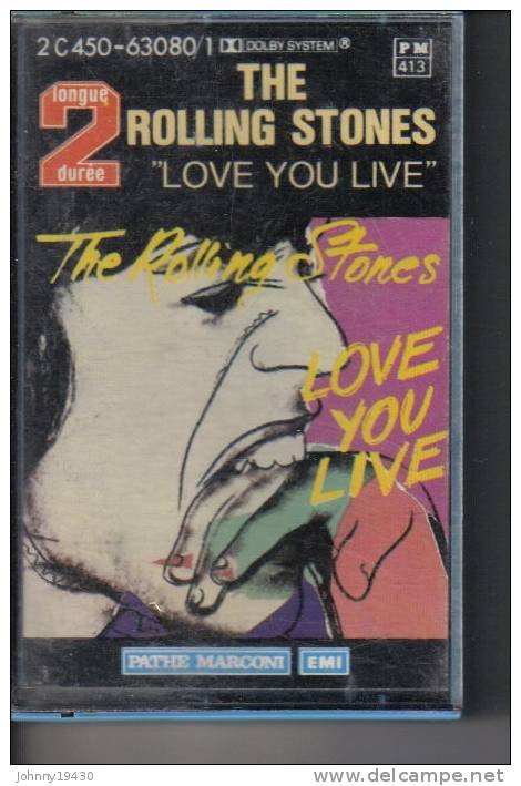 K7 Audio - THE ROLLING STONES " LOVE YOU LIVE " 18 TITRES Double Durée - Audiokassetten