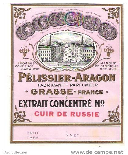 PELISSIER ARAGON .CUIR DE RUSSIE - Etiquetas