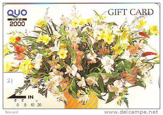 Carte Prépayée Japon Fleur Bouquet (21) BLUME Telefonkarte * Japon Bloemen * Boeket *  Bloem - Flower - - Flowers