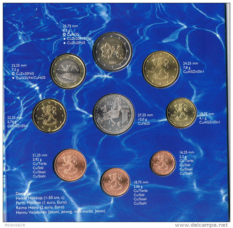 Finnland KMS 2004 - Foldersatz Mit Euro Sondermünze - Finnland