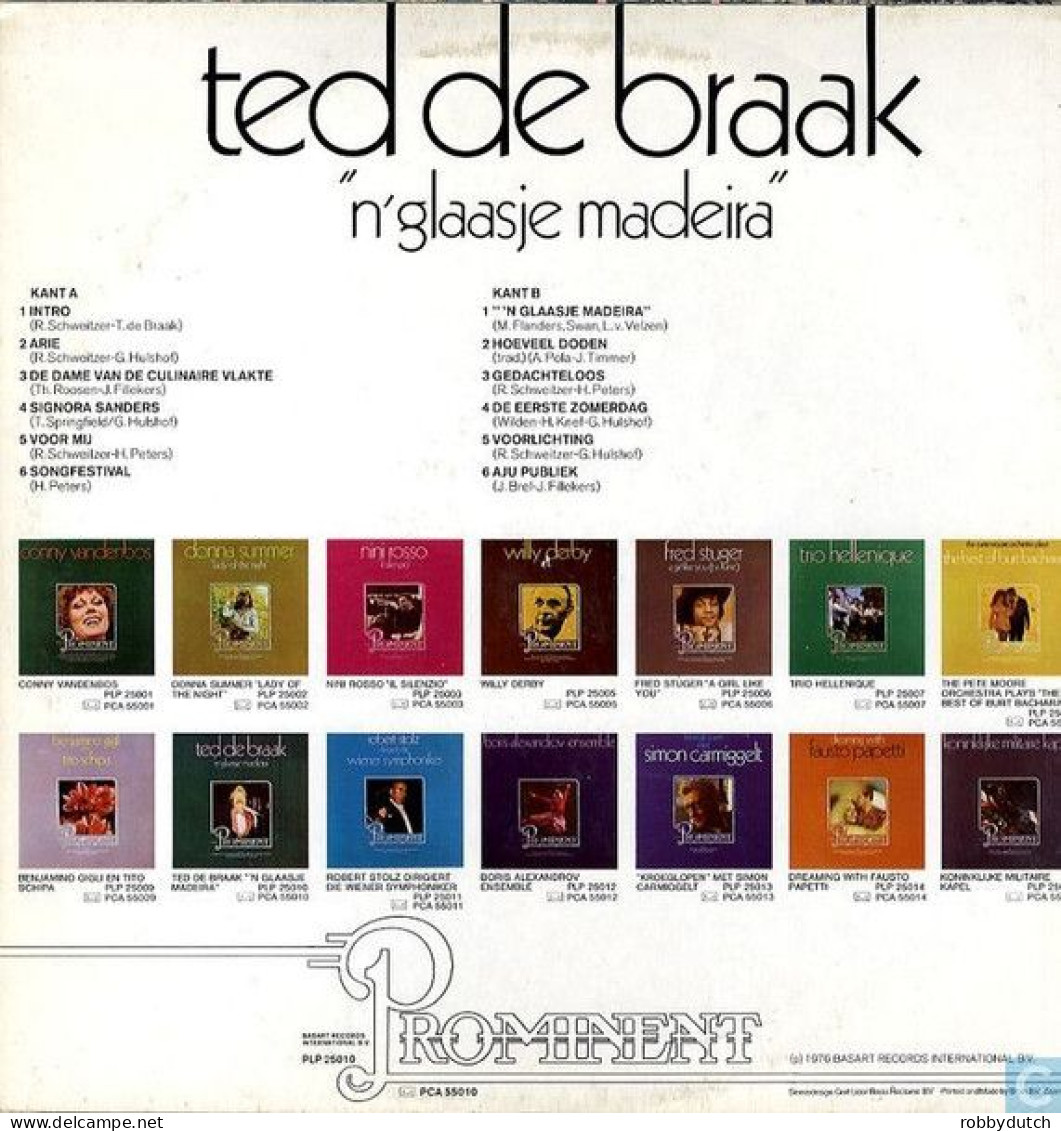 * LP * TED DE BRAAK - 'N GLAASJE MADEIRA (Holland 1976 Ex-!!!) - Humour, Cabaret