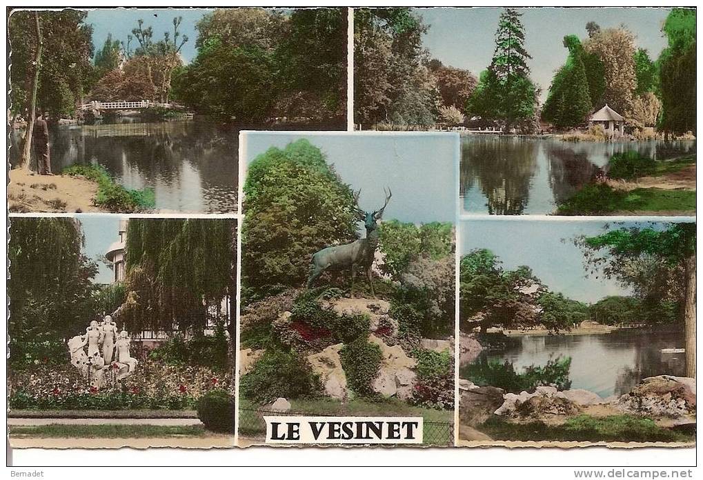 LE VESINET...SOUVENIR DU VESINET..LES LACS..AU CENTRE LE ROND POINT DU GRAND CERF - Le Vésinet