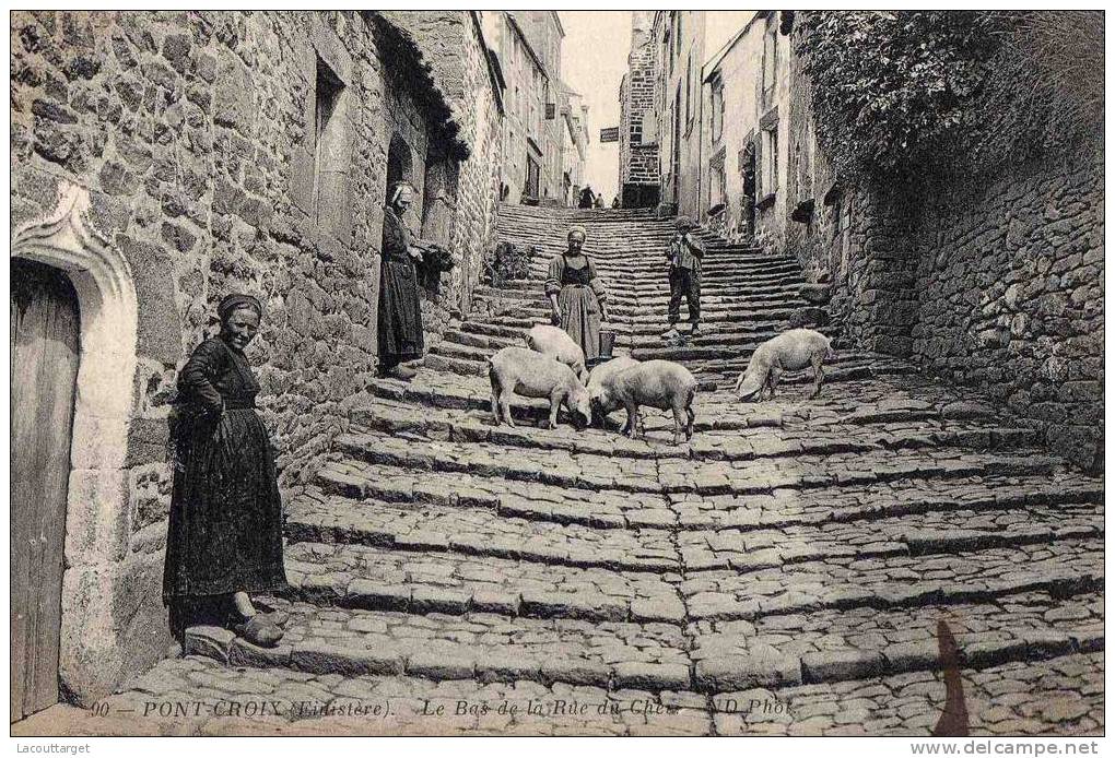 Pont-Croix - Le Bas De La Rue Du Cher - Pont-Croix