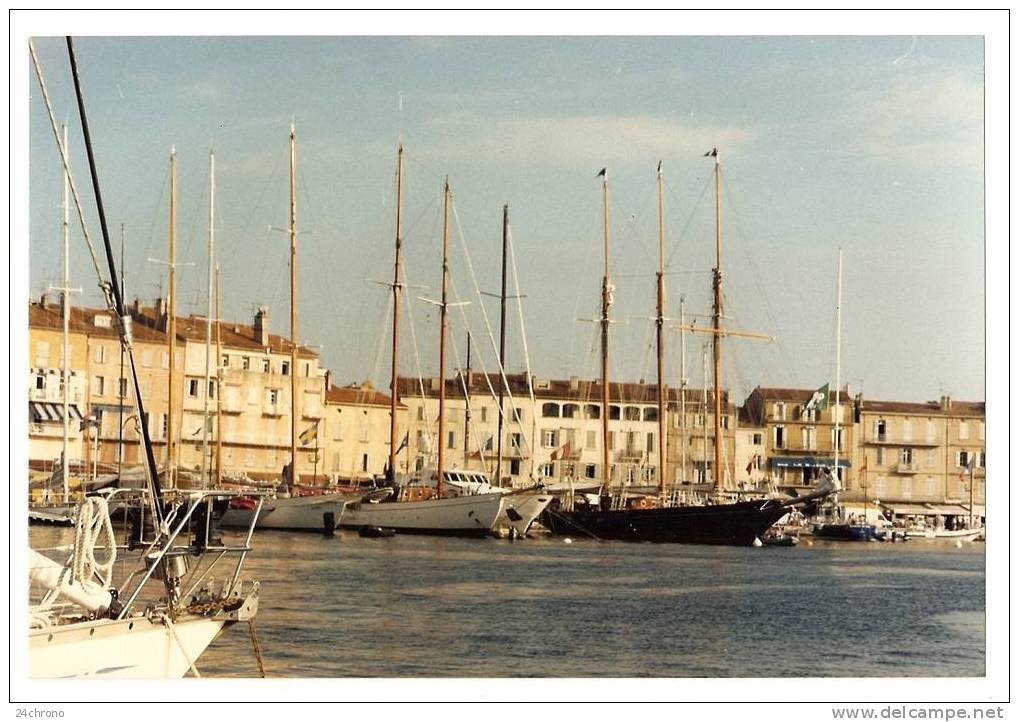 Photographie Originale D´un Yacht à Voiles à Saint Tropez (08-570) - Barche