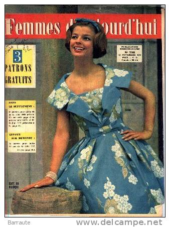 Femmes D´aujourd´hui N° 758 Du 12/11/1959   Anne TONIETTI - Lifestyle & Mode