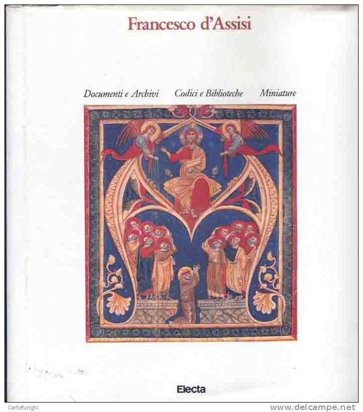 S DOCUMENTI E ARCHIVI, CODICI E BIBLIOTECHE, MINIATURA  CENTENARIO  NASCITA DI SAN FRANCESCO DI ASSISI - Kunst, Antiquitäten