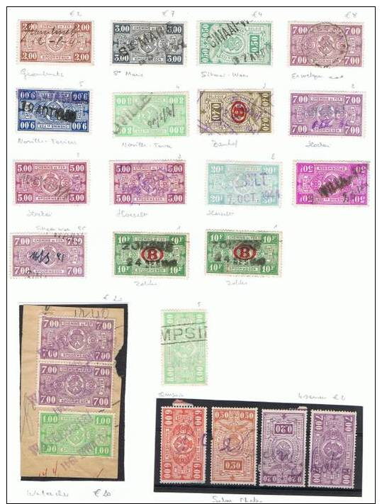 LOT CF  OBLIT DE FORTUNE 2e GUERRE WWII Ste MARIE,GRANDMETZ,SINAAI-WAAS,NOVILLE,HOCKAI,HOESELT,ZOLDER,WATERSCHEI,AMPSIN, - Other & Unclassified