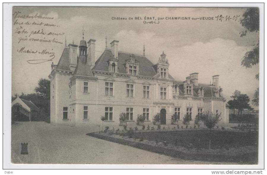 CHATEAU DE BEL EBAT  PAR  CHAMPIGNY SUR VEUDE - Champigny-sur-Veude