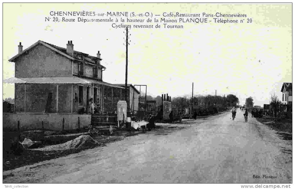 CHENNEVIERES-sur-MARNE - Café-Restaurant Paris-Chennevières - Chennevieres Sur Marne