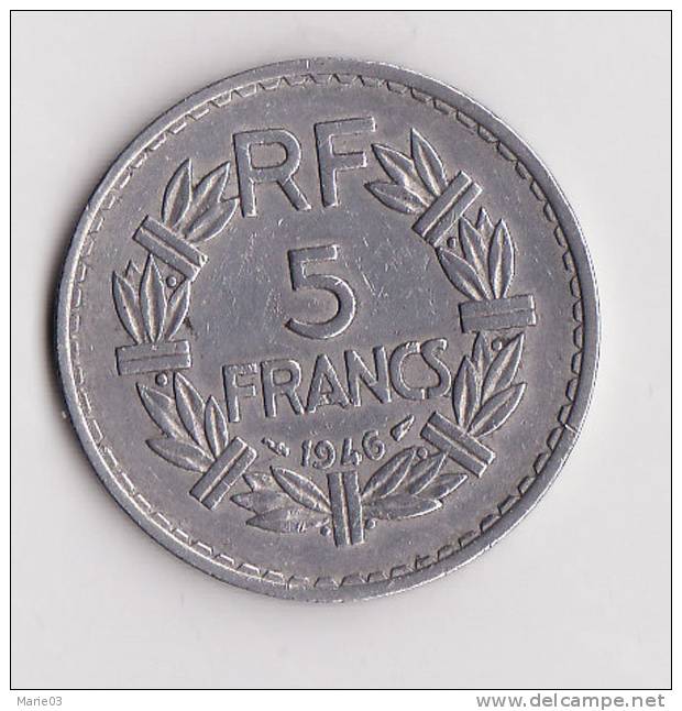 5 Francs Lavrillier Alu- 1946 - Autres & Non Classés