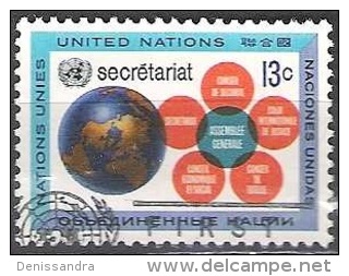 Nations Unies (New York) 1968 Yvert 176 O Cote (2015) 0.50 Euro Secrétariat Des Nations Unies - Used Stamps