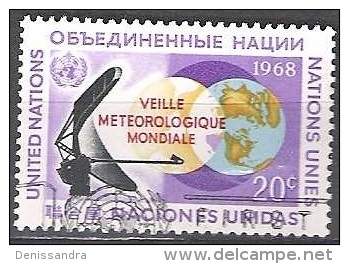 Nations Unies (New York) 1968 Yvert 183 O Cote (2015) 0.65 Euro Vielle Météorologique Mondiale - Gebruikt