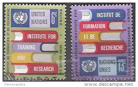 Nations Unies (New York) 1969 Yvert 186 - 187 O Cote (2015) 0.65 Euro UNITAR - Gebraucht