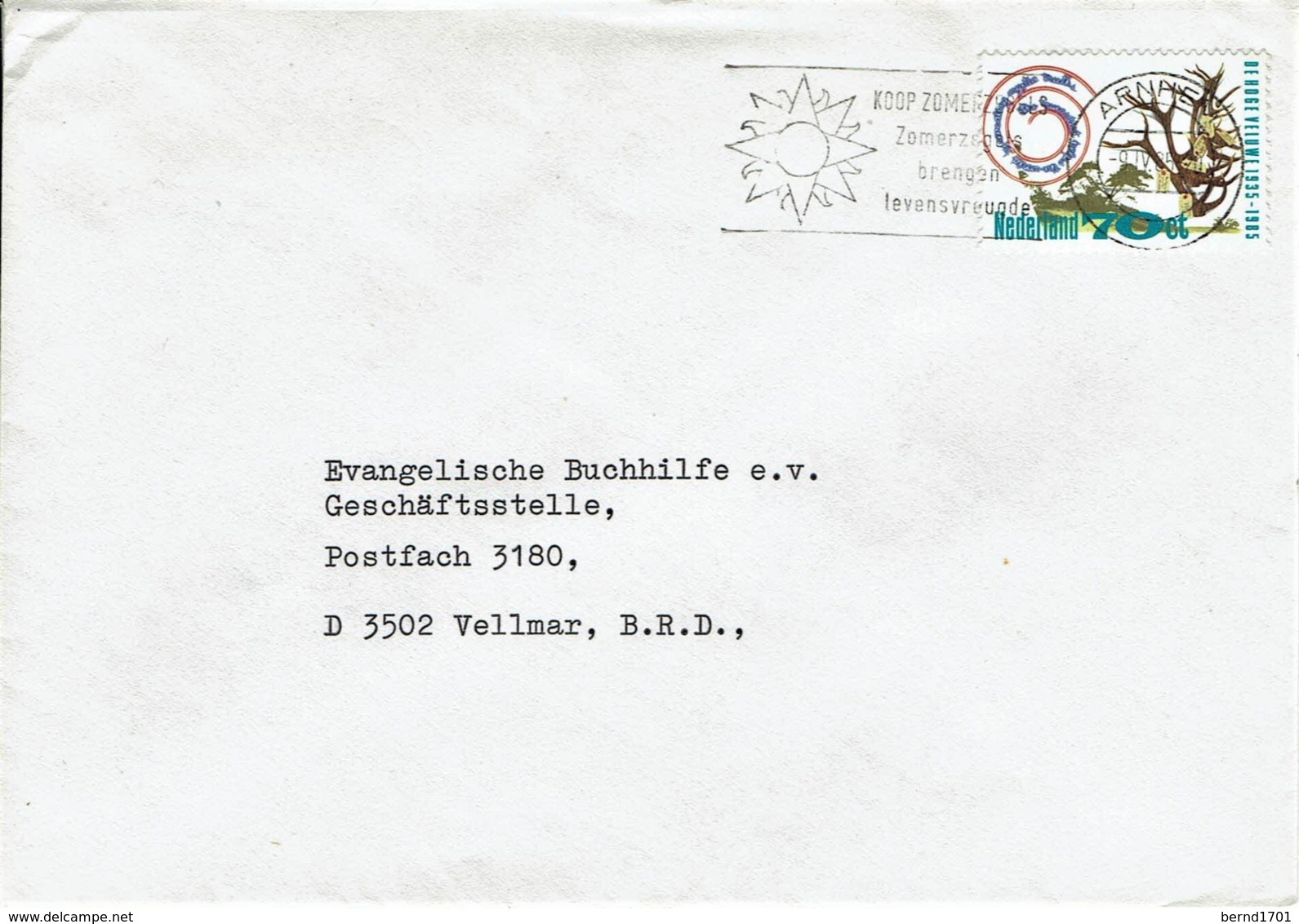 Niederlande / Netherland - Umschlag Echt Gelaufen / Cover Used (T383) - Lettres & Documents
