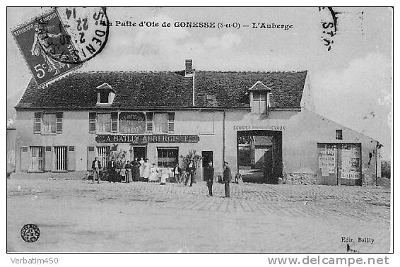 LA PATTE D OIE DE GONESSE..L AUBERGE..TRES ANIMEE..EDIT..BAILLY..... .1914 - Gonesse