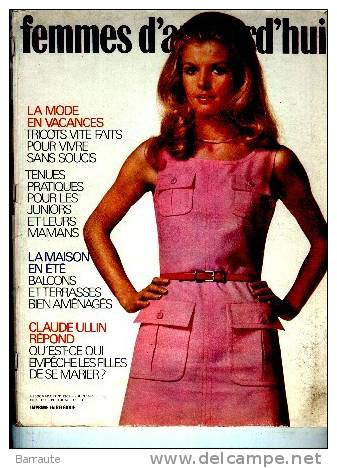 Femmes D´aujourd´hui 1971 N° 1362 : La Mode En Vacances - Mode