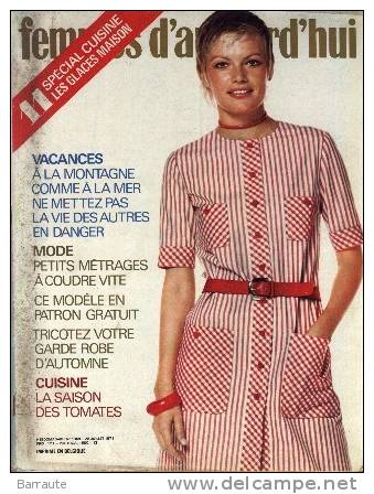 Femmes D´aujourd´hui 28/07/1971 N° 1369 : Petit Métrage A Coudre Vite - Mode