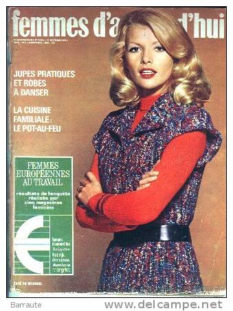 Femmes D´aujourd´hui 11/10/1972 N° 1432 : Jupes Pratiques Et Robes A Danser. - Fashion