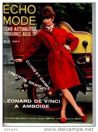 ECHO De La MODE N° 41 Du 10/10/1965 PUB LA VACHE QUI RIT - Mode