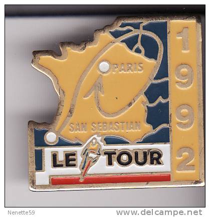 Pin´s TOUR DE FRANCE 1992 SAN SEBASTIAN - PARIS - Cycling