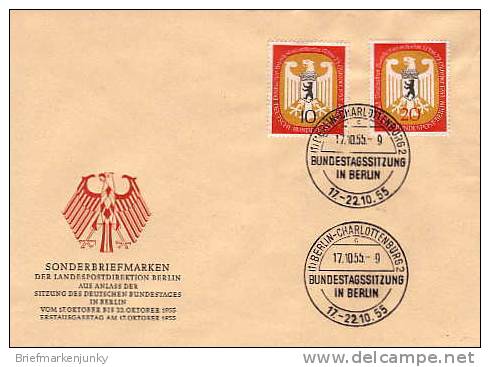 2126) Berlin FDC 129/136 - Cartas & Documentos
