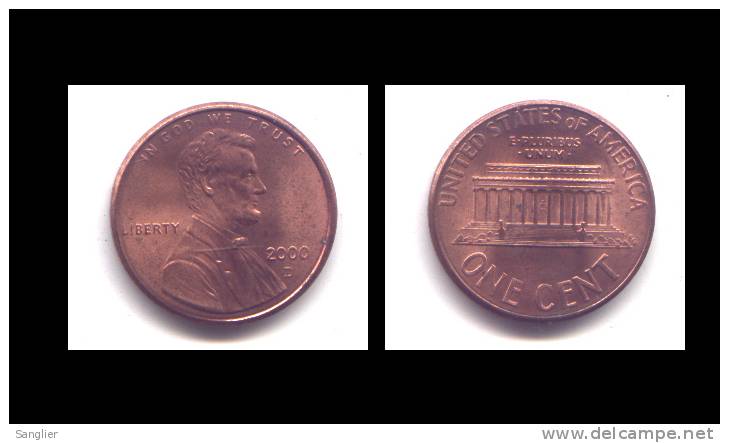 1 CENT LINCOLD 2000 D - 1959-…: Lincoln, Memorial Reverse