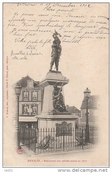 Dép 61 - O86 - Briouze - Monument Aux Soldats Morts En 1870 - Bon état Général - Briouze