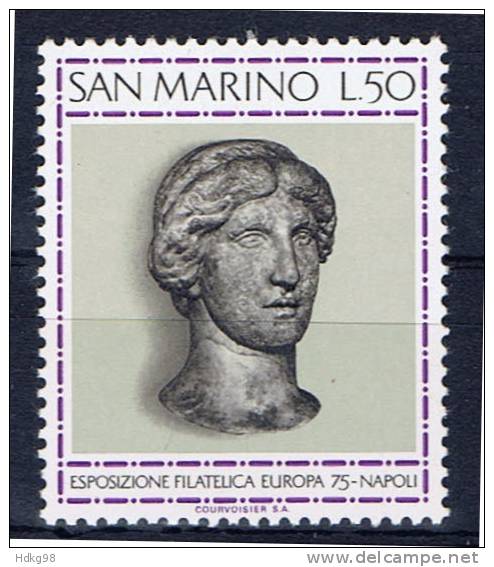 RSM+ San Marino 1975 Mi 1096** Briefmarkenausstellung "Europa" - Unused Stamps