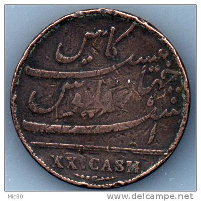 Inde Anglaise 20 Cash 1803 Tb - Inde