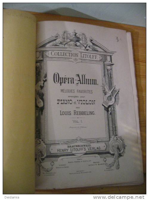 Collection LITOLFF N° 563 OPERA ALBUM, VOL. 1 - Opern