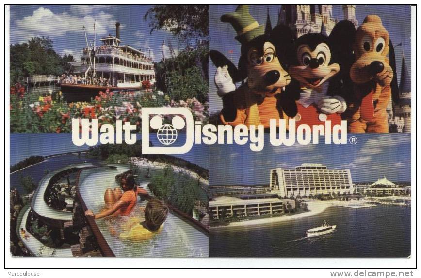 Walt Disney World, Orlando, Florida. Richard F. Irvine Steamboat. Goofy, Mickey And Pluto. River Country. Contemporary. - Orlando
