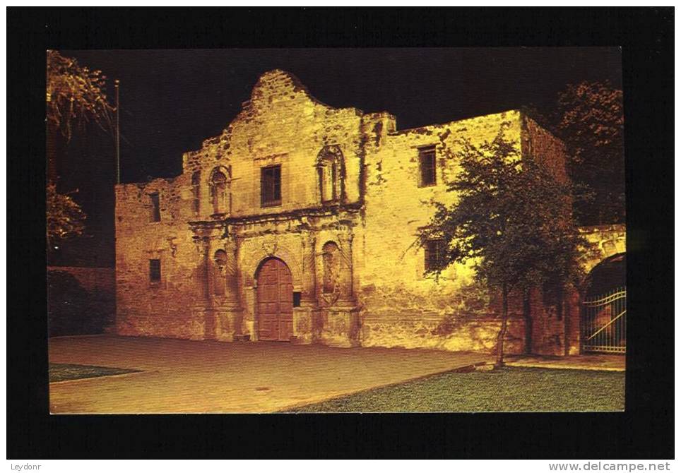 The Alamo At Night, San Antonio, Texas - San Antonio