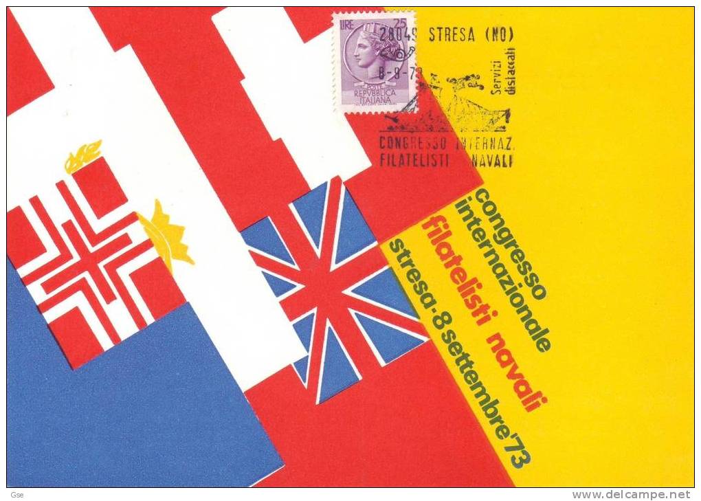 ITALIA 1973 - Cartolina Ufficiale - Annullo Speciale Illustrato - Congresso Filatelisti Navali - Maritiem