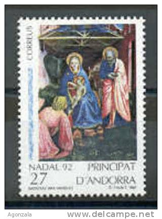 TIMBRE NOUVEAU L´ANDORRE - 1992 NOEL NATIVITAT FRA ANGELIC PEINTURE - Religieux