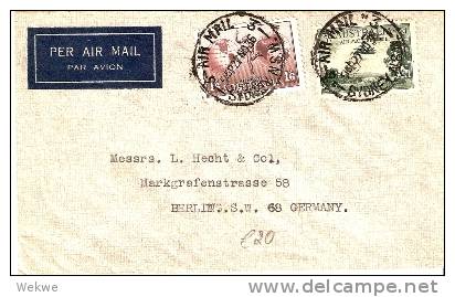 AUS203 / Australien -  Airmail 1936 Deutschland (Berlin) - Brieven En Documenten