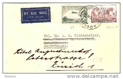 AUS204 / Luftpost Schweiz Re-addressed(Flugzeug/Hermes/Weltkarte) - Covers & Documents