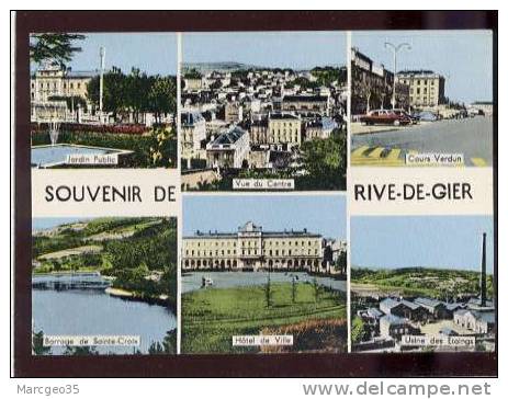 25326 Souvenir De Rive De Gier Multivue édit.baure N° 325  Belle Cpsm - Rive De Gier