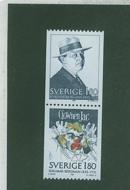 3S0420 Hjalmar Bergman Ecrivain Clown Jac 1231 à 1232 Suede 1983 Neuf ** - Unused Stamps