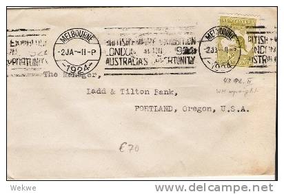 Aus247/ Roo 3 D, 1924  Portland, USA. Brit. Empire Expo-Werbung - Lettres & Documents