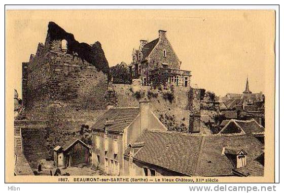 Beaumont Sur Sarthe. _ Le Vieux Chateau , XIIè Siècle. TBE - Beaumont Sur Sarthe