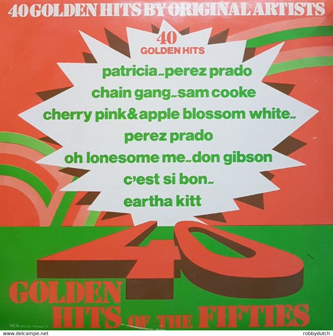* 2LP * 40 GOLDEN HITS OF THE FIFTIES - VARIOUS ARTISTS - Compilations