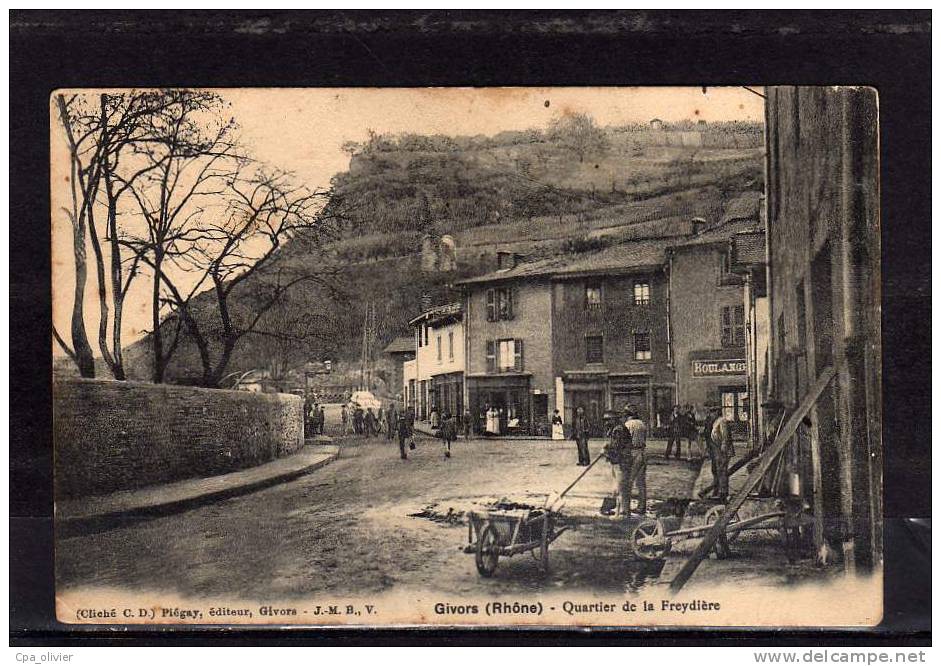 69 GIVORS Quartier De La Freydière, Animée, Chantier, Ed Piégay, 1905 - Givors