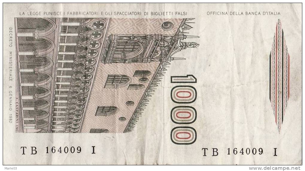 Italie - 1000 Lire - 1982 - 1000 Lire