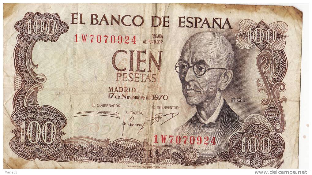 Espagne - 100 Pesetas - 1970 - 100 Pesetas